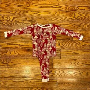 Burt's Bees Kids Red and White Tree Pajama Set - 4T